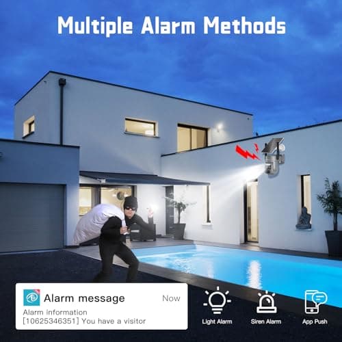 BEENOCAM 4K/8MP Solar Security Cameras Wireless Outdoor, Dual Lens 360°PTZ Solar Camera Outdoor Wireless Cameras for Home Security with 2.4/5GHz, PIR Sensor, Color Night Vision, 2-Way Audio,Alexa 6
