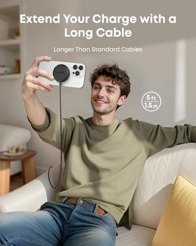 Anker Zolo Magnetic Wireless Charger, Qi2 Certified 15W MagSafe-Compatible Wireless Charging Pad, for iPhone 17/16/15/14/13/12 Series, AirPods, and More (Not for Pixel, Adapter Not Included) 7