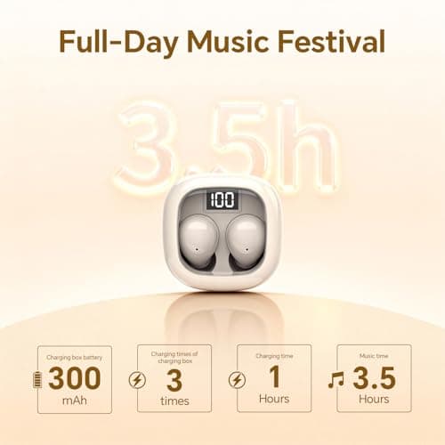 Smallest Invisible Mini Earbuds Wireless Bluetooth, Low Profile Micro Tiny Discreet Hidden Earbuds for Work, Small Headphones, Invisible Sleep Wireless Earphone IPX5 Waterproof for Small Ear Canals 6