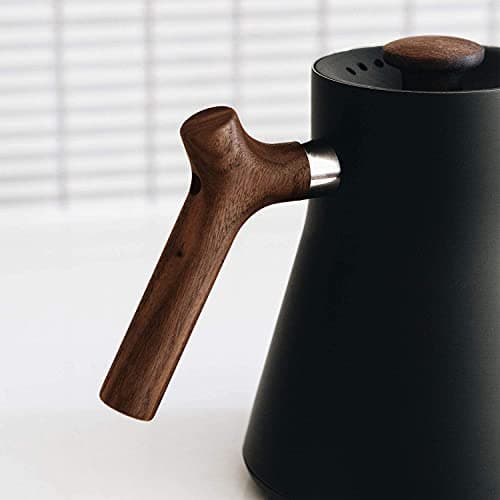Fellow Stagg EKG Electric Gooseneck Kettle - Pour-Over Coffee and Tea Kettle - Stainless Steel Water Boiler - Quick Heating for Boiling Water - Matte Black With Walnut Handle 7