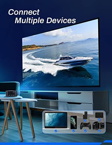 APIO 640x360 Resolution 1080p Clear Imaging Smart Mini DLP Pocket Projector HDMI, USB, High Resolution Display for Streaming Movies, Laptops, Phones, Presentation, Home & Outdoor 6