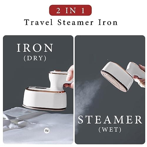 Travel Steamer for Clothes Portable Mini: handheld garment steamer travel size hand mini steam iron for dress shirt plancha a de vapor para ropa portatil small compact clothing ironing machine 6