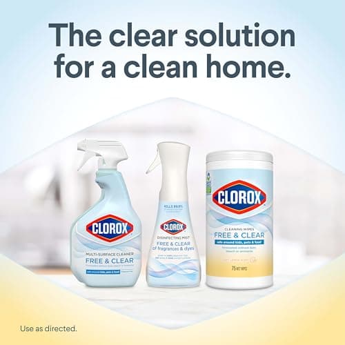 Clorox Free & Clear Cleaning Wipes, Light Lemon Scent, 75 Count, Pack of 3 (Pack May Vary) 7