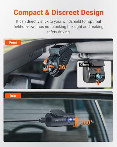 Vantrue S1 Pro AI Dash Cam Front and Rear, Dual 1440P Dash Camera w/2.7K, STARVIS 2, HDR Night Vision, 5G WiFi, 60FPS, GPS, Voice Control,24/7 Parking Mode, Support 1TB Max 6