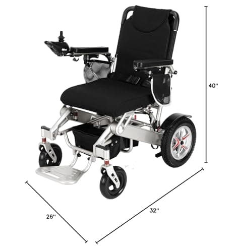 Next Generation Electric Wheelchair – 30-Mile Range, 600W Motor Power, Dual 12AH Batteries, Leather Cushion, Deluxe Series, Foldable, Airline Approved, All-Terrain, High-Performance Design 6