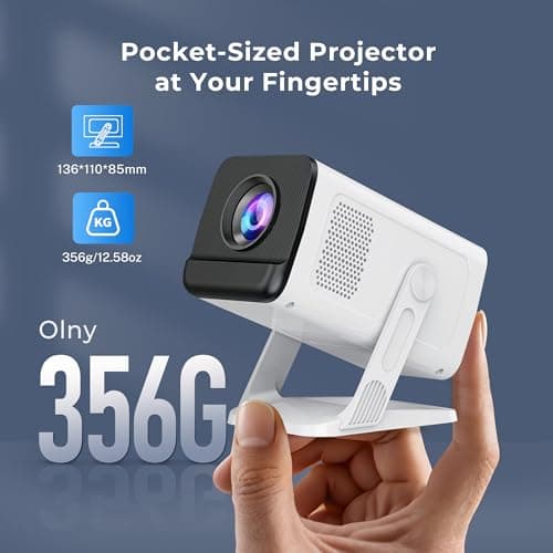 Mini Portable Projector for Bedroom with WiFi and Bi-directional Bluetooth 1080P 4K Support Smart Android 14 OS Auto Keystone Compatible with Netflix, YouTube, Prime Video, Disney+ 7