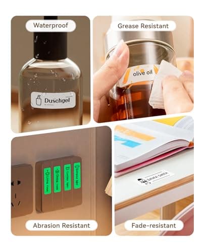 NIIMBOT Label Maker Machine Bluetooth Label Printer for School Home Office Organization, Wireless Mini Labeler D110 Upgraded Version, Label Machine with 1 Label Tape, White 7