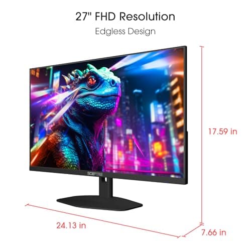 Sceptre 27-inch IPS Prime Eye Care Monitor 100Hz DisplayPort HDMI and USB-C 100% sRGB Build-in Speakers, Machine Black 2025 (E275W-FP100T) 5