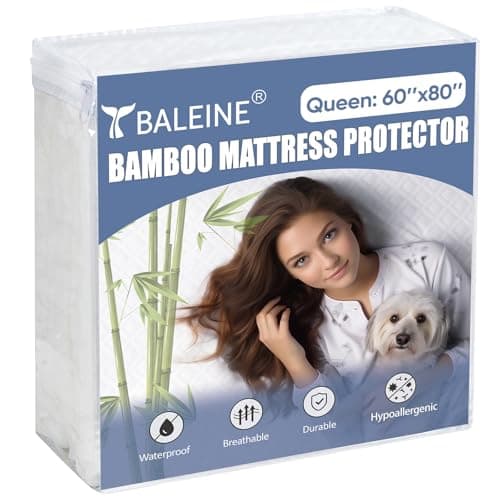 BALEINE Waterproof Queen Mattress Protector, Breathable 3D Air Fabric Cooling Smooth Soft Washable Mattress Cover with 8''-21'' Deep Pocket