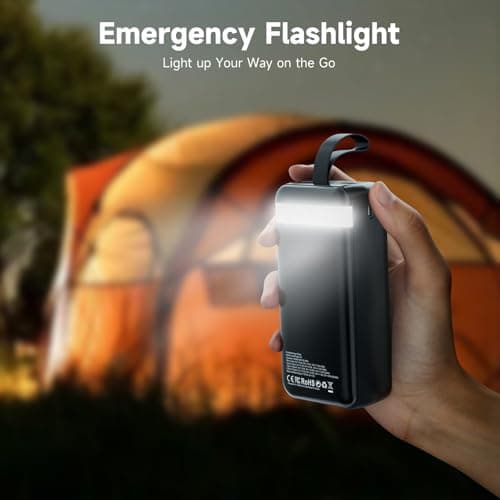 EnergyQC 42000mAh Portable Charger, 22.5W Power Bank with LED Flashlight - USB C Fast Charging External Battery Pack, LED Display Portable Phone Charger for iPhone 17/16/15/14, Android, Samsung,etc 7