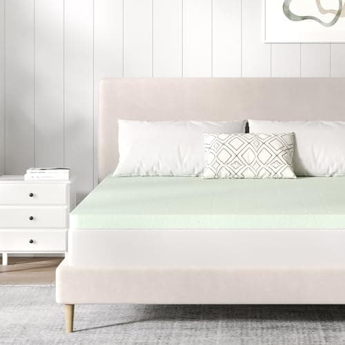 Novilla Mattress Topper Full, 3-Inch Gel Memory Foam Mattress Topper for Cool Sleep & Pressure Relief, Full Mattress Topper in a Box, CertiPUR-US Certified Foam, Green