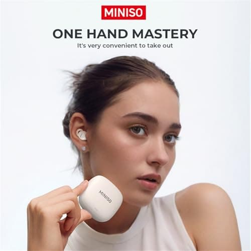 MINISO X10 Bluetooth Sleep Wireless Earbuds Noise Blocking Earbuds Comfortable Fit Bluetooth 5.4 Earphones for Sleep Sounds Side Sleeper in-Ear Wireless Headphones for Sleeping Flat Ear Buds Beige 8