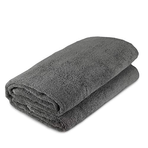 BC Bare Cotton Luxury Hotel & Spa Towel Turkish Cotton Oversized Bath Sheets - Gray - (40x80 inches, Set of 1)