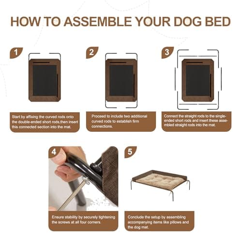 ROMROL Elevated Dog Bed - Cooling Raised Dog Cot with Bolster, Breathable Mesh, Chew Resistant, Portable Pet Cot, Medium 7