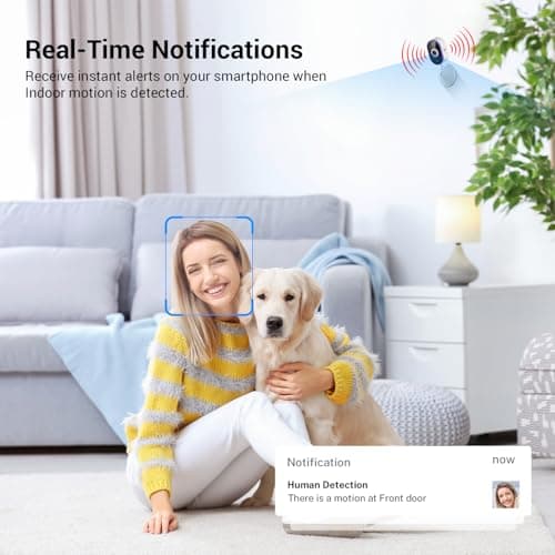 Wireless Security Camera, 2.4G/5G WiFi Surveillance, AI Human Detection, 2-Way Audio, Night Vision, USB Wired Power Supply, Cloud Storage (Sold Separately) 5