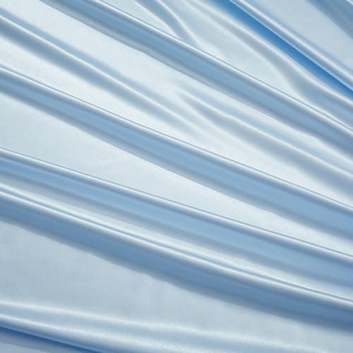 HommxJF Light Blue Satin Pillowcases with Zipper （20x26）,Standard Size Pillowcases Set of 2, Light Blue Silk Pillowcase for Hair and Skin 6