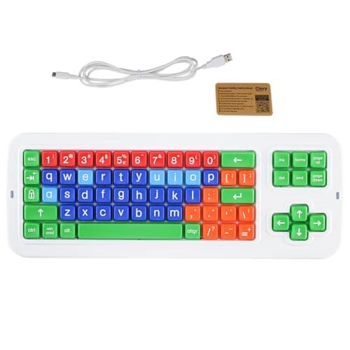 Clevy Keyboard Tri-Mode Lowercase - Kids Lowercase USB & Blutooth Compatible Colorful Spill Proof Keyboard for Early Education - Designed to Help Teach Computer and Typing Skills to Children 6