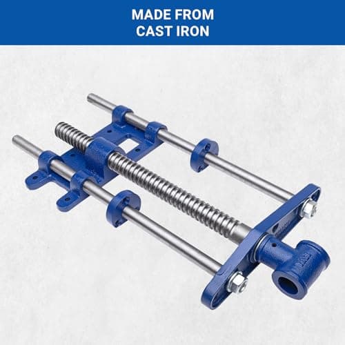 Yost Vises F10WW Woodworker's Vise | Front Vise | 10 Inch Woodworking Tool | Cast Iron Body Construction with a Solid Steel Main Screw | Blue 5