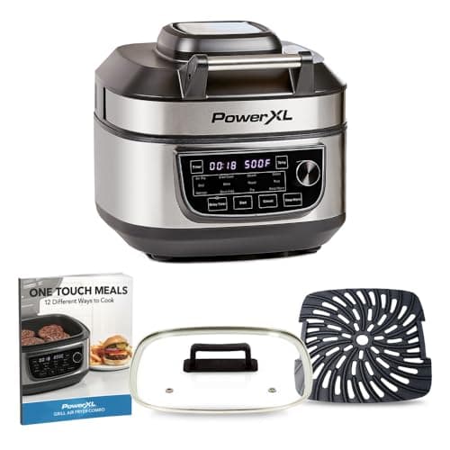 PowerXL Grill Air Fryer Combo - Silver