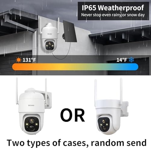 2K PTZ Solar WiFi Security Camera with AI Motion, Color Night Vision, 360 View, Waterproof, Alarm - Rechargeable Battery 8