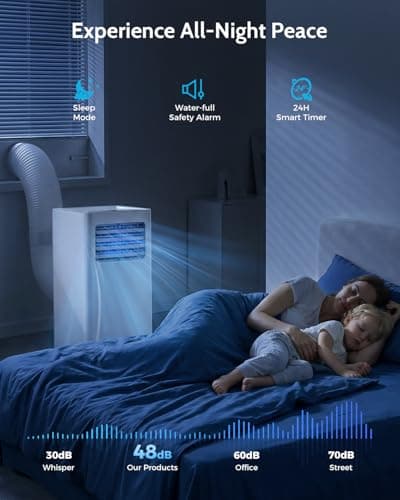 Feelfunn 8,000 BTU Portable Air Conditioner - 3-in-1 Portable AC Unit for Rooms Up to 350 Sq. Ft., with Remote Control, Cooling, Dehumidifier & Fan Modes, AC Unit for Bedroom, Office, Apartment 6