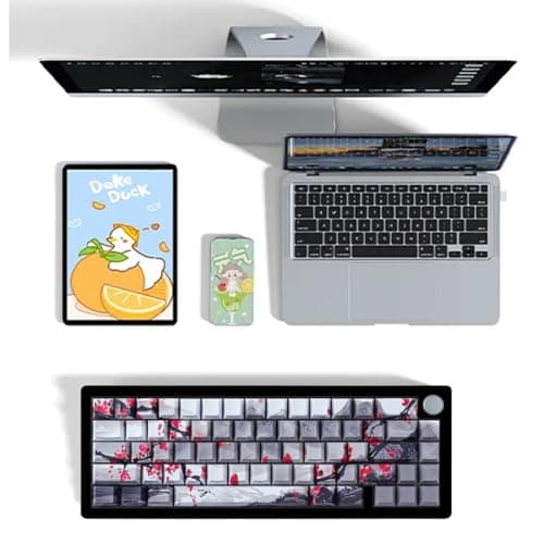 Tsungup PBT Keycaps - Side Print Keycap Set,135 Keys Double Shot Shine Through Landscape Painting Custom Keycaps,Cherry Profile Keyboard Key caps for Cherry MX Switches Mechanical Keyboards 6
