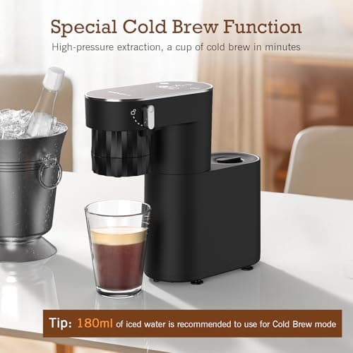 SIMPLETASTE Espresso Machine 20 Bar, Portable Multifunction Coffee Maker with Hot and Cold Brew, Dual Power Options, 6.1oz Water Tank, Single Serve Brewer for Travel, Camping, Office, Home 6