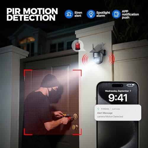 LITYMOL 4G LTE Cellular Solar Security Cameras Wireless Outdoor,No WiFi Cameras for Home Security,2K Surveillance Camera Lenses,Spotlight Siren Alarm,AI Detection,SD/Cloud Storage, Wire-Free 6