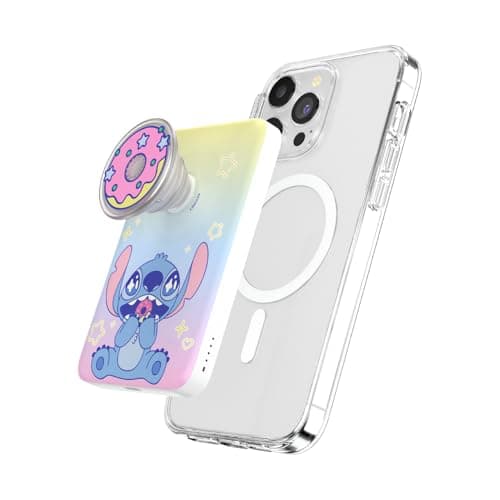 PopSockets PowerPack for MagSafe, Portable Phone Charger, Magnetic Wireless Portable Charger, 5000mAh - Stitch Snack Attack