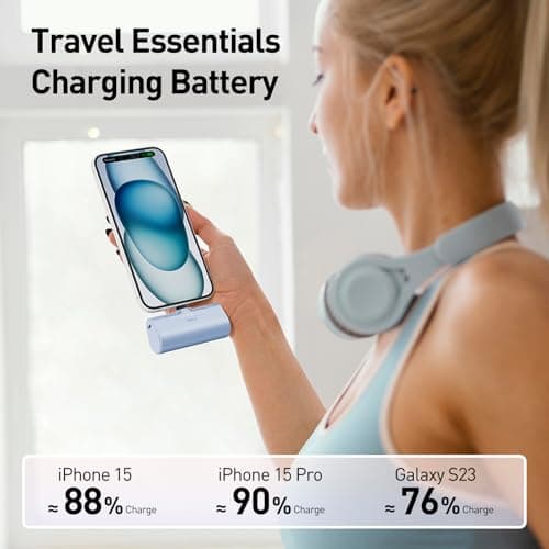 iWALK Portable Charger for iPhone 17/16/15 USB-C Small Power Bank 20W 4,500mAh Fast Charging Battery Pack Compatible with iPhone 15/16/17 Plus/17 Pro/17 Pro Max, Samsung Galaxy S25/S24/S23 Android 5