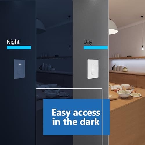 LIDER Minimalist Design Matte Finish Lighted Decorator Switch with Screwless Wall Plate, Frameless Paddle Light Switch with Locator Light, 3-Way, Grounding Screw, 15A 125V, UL Listed, White 7