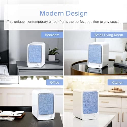 LEVOIT Air Purifiers for Bedroom Home, Freshener Filter Small Room for Smoke, Allergies, Pet Dander, Pollen, Odor, Dust Remover, Ozone Free, Quiet, Desktop, Office, Table Top, LV-H126, Blue 5