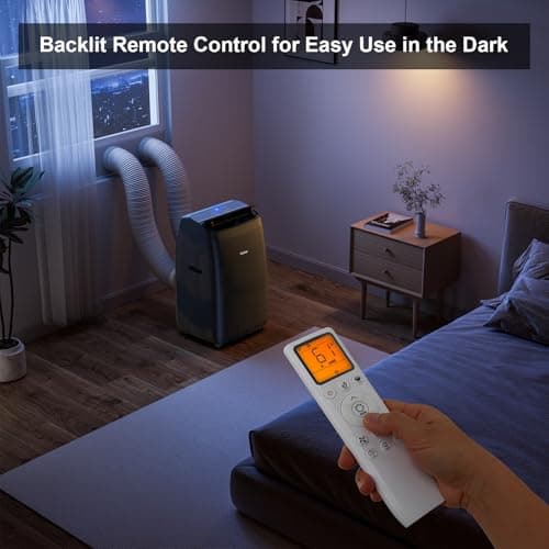 Gasbye Dual Hose Portable Air Conditioner, [2026 Upgraded] Full DC Inverter Compressor, Energy-Saving 13.6 CEER, Low Noise (45dB), Cools Room up to 500 Sq.Ft., Backlit Remote Control, 14,000BTU, Black 8