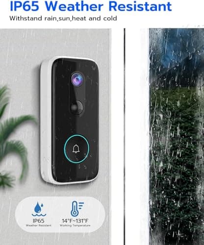 JOOAN Wireless 2K Video Doorbell Camera Human detection Rechargeable Cloud Storage(Lifetime Free Cloud), 2.4G WiFi Smart Doorbell for Indoor Outdoor 2 Way Audio Motion Detection Sound Alert Anti-Theft 7