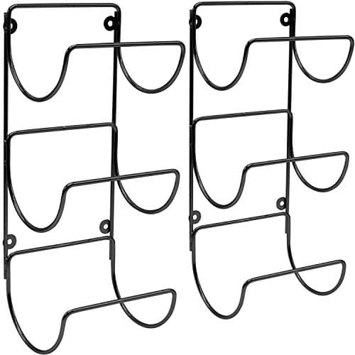 Sorbus Towel Holder for Bathroom Wall - 6 Level Wall Mounted Towel Rack Shelves for Rolled Bath Towels, Washcloths, Linens - Black Hanging Towel Racks for Bathroom, Spa, Salon, Towel Storage Organizer 7