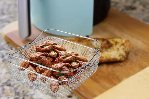 Air fryer Basket 8.19 inch Compatible for Instant Vortex,Air Fryer Accessories for COSORI,Mesh Basket 5