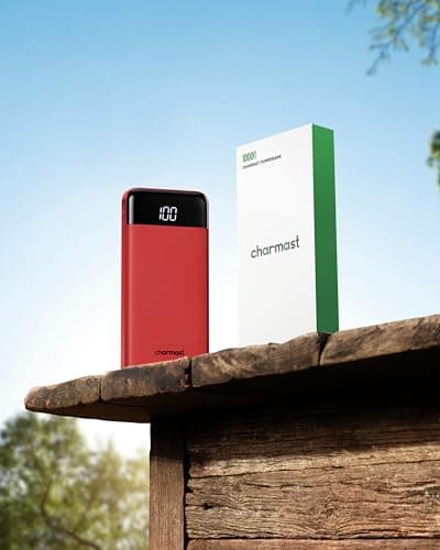 Charmast Portable Charger with Built in Cables, Power Bank with Cords Wires, Slim 10000mAh Travel Battery Pack 6 Outputs 3 Inputs 3A Fast Charging for Samsung Google Pixel LG Moto iPhone iPad 9