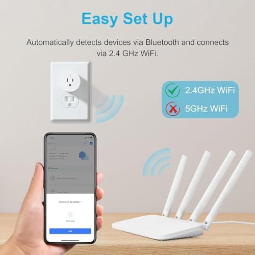 EIGHTREE Smart Plug, WiFi Outlet Works with Alexa & Google Home, Smart Home Socket with Remote Control & Timer Function, 2.4GHz WiFi Only, 4 Packs 6