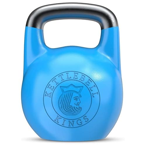 Kettlebell Kings Competition Kettlebells Weight - 33mm handle - 4-32 KG - Hand weights Workout Gym Equipment and Strength training sets for Women and Men - Weights set for Home Gym