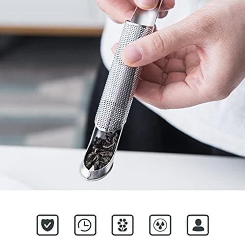 Stainless Steel Tea Diffuser & Strainers - 2PCS Long-handle Filters for Loose Leaf Tea, Coffee, Spices 8