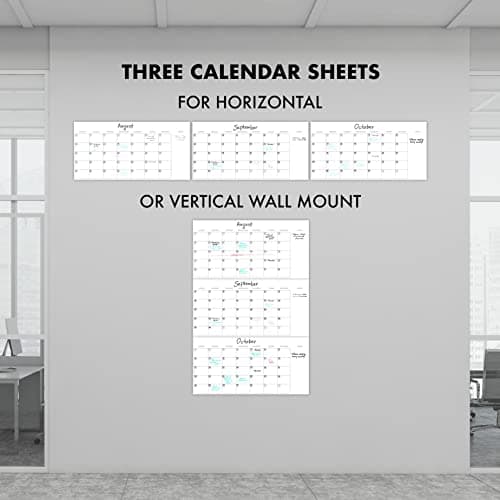 3 Month Dry Erase Wall Calendar for Easy Planning – Erasable 30" x 45" Calendar for White Boards - A Great Planner and Visual Organizer For Your Home or Office Wall 3