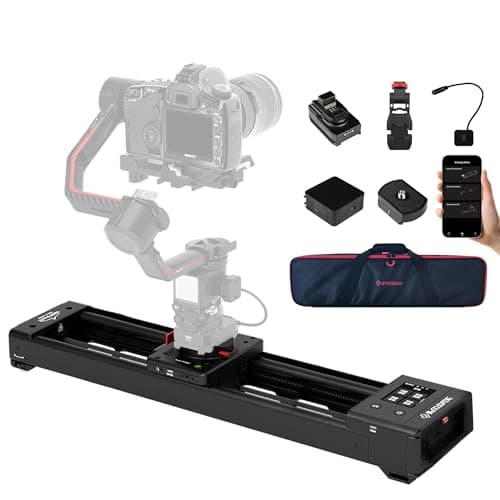 IFOOTAGE Shark Nano II Motorized Camera Slider 26"/66cm, 360-Degree Rotary Axis, Compatible with DJI RS5, RS4 Pro, RS4, RS3 Pro, RS2 Pro, RS2, Gimbals 5-Axis Coordinated Shooting