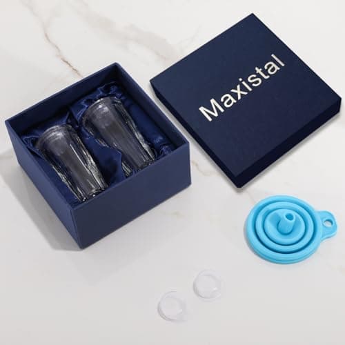 Maxistal Salt and Pepper Shaker Set Spice Dispenser Refillable Design Cut Crystal Seasoning Shaker Kitchen Decor for Cooking Table,RV,Dinner Party,Camping BBQ (T-03) 7