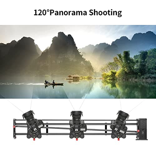 GVM 48"/120cm Motorized Camera Slider, APP Professional Carbon Fiber Dolly Rail Camera Slider, Motorized Time Lapse and Video Shot Follow Focus Shot and 120 Degree Panoramic Shooting 5