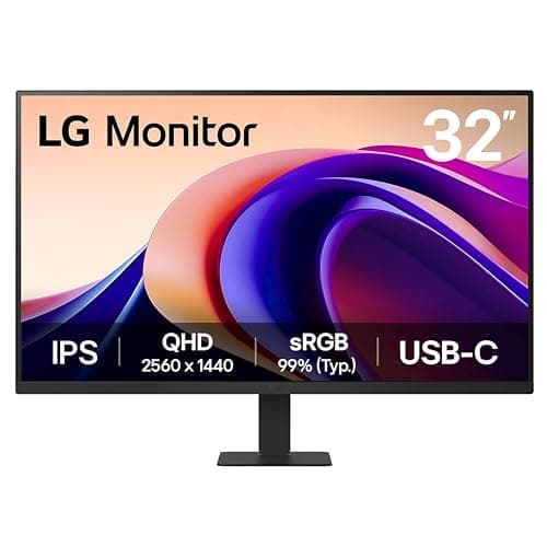 LG 32U631A-B 32-inch QHD (2560 x 1440) IPS Computer Monitor, 100Hz, 5ms, HDR10, Reader Mode, Flicker Safe, HDMI, USB Type-C 15W PD, Black