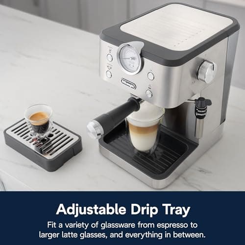 De’Longhi Classic Espresso Machine with Milk Frother, 15-Bar Pump & Temperature Control - Barista Coffee Maker Kit for Espresso, Latte, Cappuccino & Iced 8