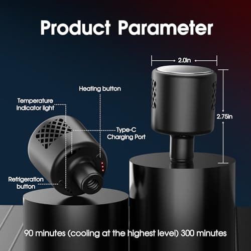 AERLANG Massage Gun with Heat and Cold,Deep Tissue Massage Gun, Back and Neck Massager for Pain Relief,Muscle Percussion Massager,Handheld Messager with 7Heads&Silent Birthday Gifts for him 7