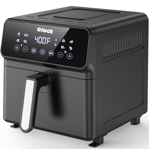 Air Fryer 6 Quart, Airfryer with All Metal Inside, 1500W Large Air Fryer Oven Combo for Family, Compact Non-Stick Square Basket, Dishwasher Safe, ETL Certified