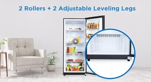 BLACK+DECKER 14 Cu. Ft. Convertible Freezer Refrigerator, Upright Freezer with Glass Shelves, ENERGY STAR rated, Frost Free, BUC1400XS, Stainless Look 8