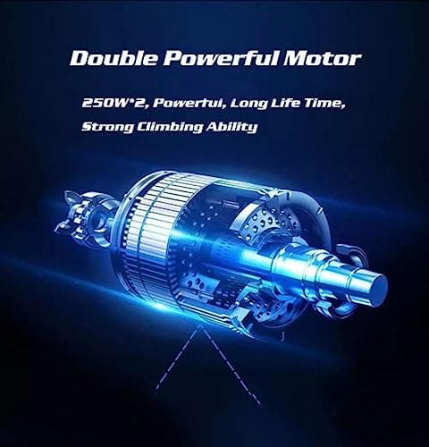 All Terrain Travel Electric Wheelchair for Senior, Adults, Heavy Duty Power Wheelchair, 2x250 Motor Foldable Electric Wheelchairs, Power Wheelchair, Silla de Ruedas para Adultos Electrica, (Blue) 5